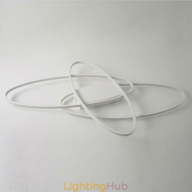 Modern Oval Flush Mount Ceiling Light Acrylic Decorative Light Fixture