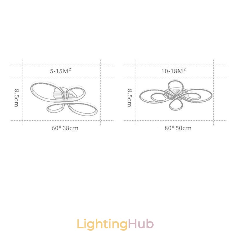 Modern Flush Mount Ceiling Light Flower Design Decorative Lighting