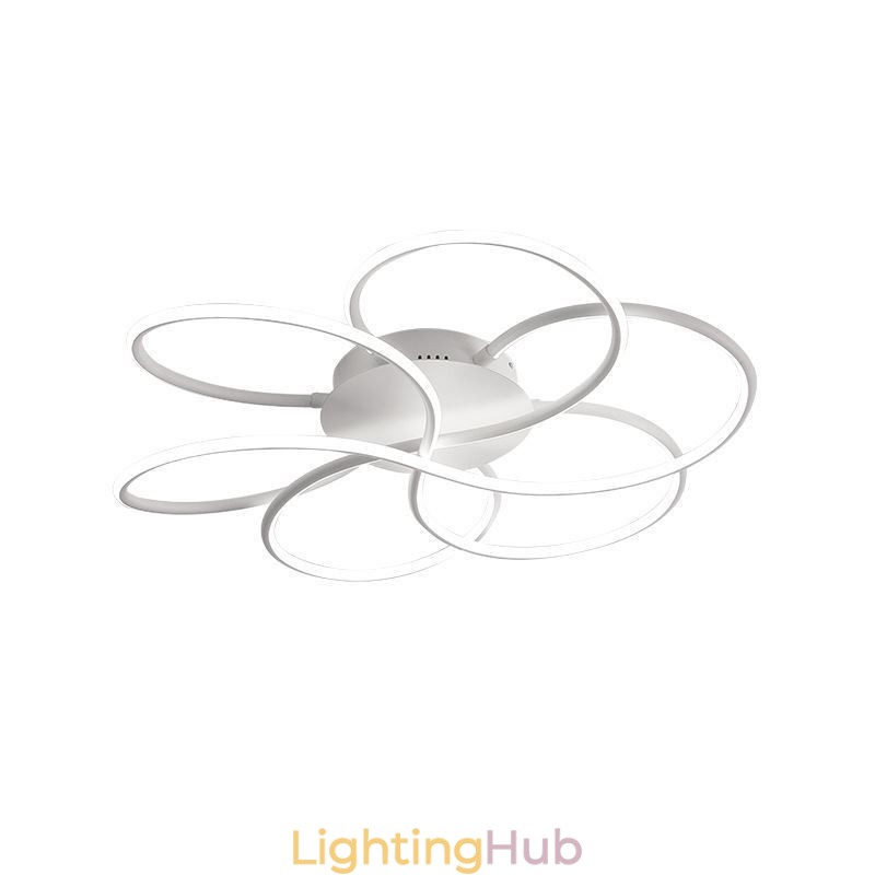 Linear Flush Mount Ceiling Light Modern Flower Design Light