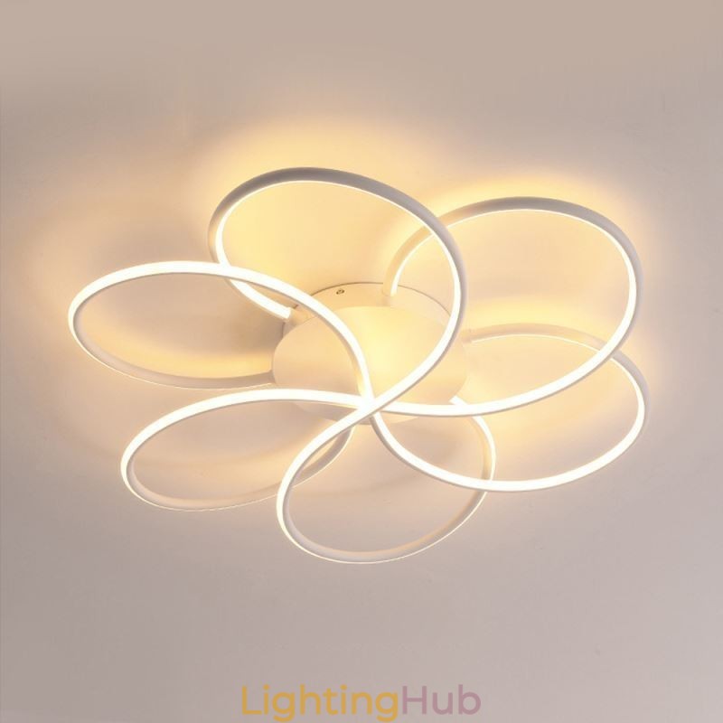 Linear Flush Mount Ceiling Light Modern Flower Design Light