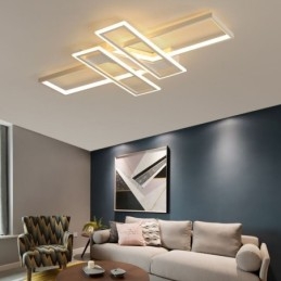 4 Light Flush Mount Ceiling Light Modern Geometric Linear Decorative Light Fixture