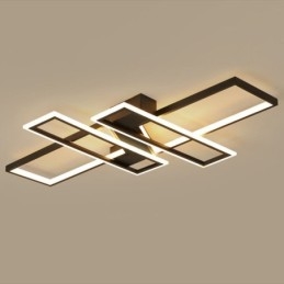4 Light Flush Mount Ceiling Light Modern Geometric Linear Decorative Light Fixture