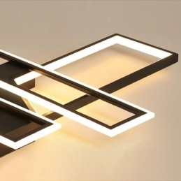 4 Light Flush Mount Ceiling Light Modern Geometric Linear Decorative Light Fixture