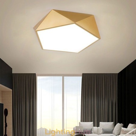 Gold Geometric Flush Mount Acrylic Ceiling Light Gold Geometric Flush Mount Acrylic Ceiling Light