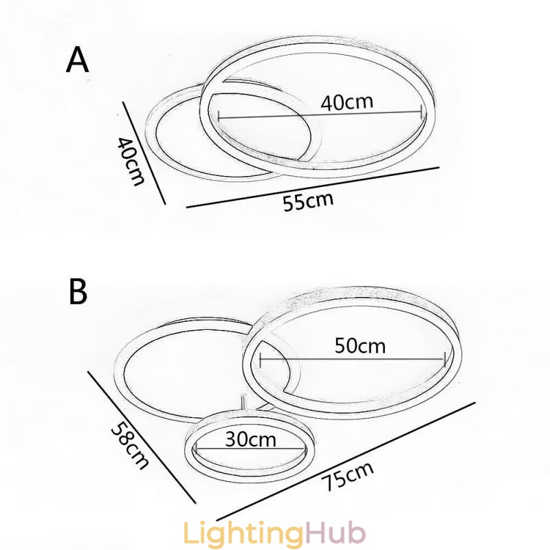 Modern Flush Mount Round Gold Ceiling Light