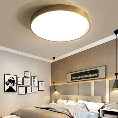 Round Flush Mount Modern Golden Acrylic Ceiling Light Round Flush Mount Modern Golden Acrylic Ceiling Light