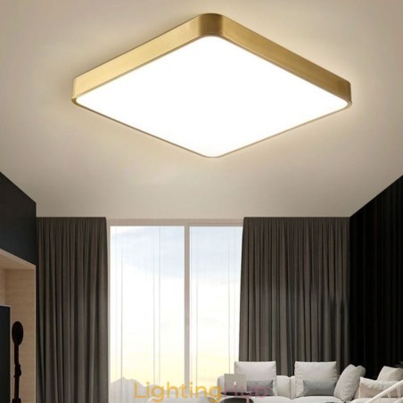 Flush Mount Minimalist Acrylic Square Gold Ceiling Light Flush Mount Minimalist Acrylic Square Gold Ceiling Light
