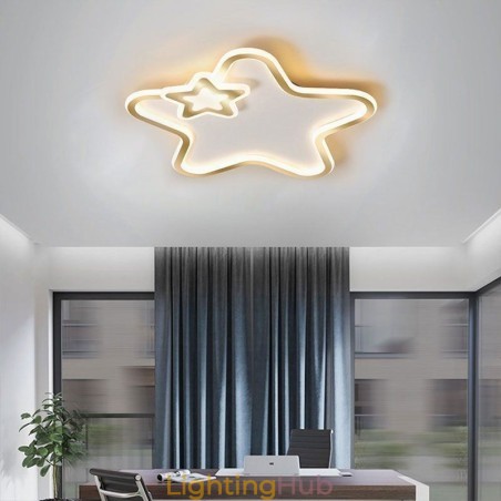Creative Star Flush Mount Golden Star Ceiling Light Creative Star Flush Mount Golden Star Ceiling Light