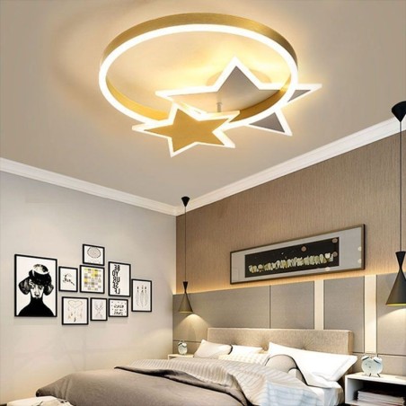Star Flush Mount Ceiling Light Acrylic Double Stars Light Fixture Star Flush Mount Ceiling Light Acrylic Double Stars Light Fixture
