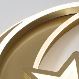 Moon Star Flush Mount Ceiling Light Gold Acrylic Light Fixture
