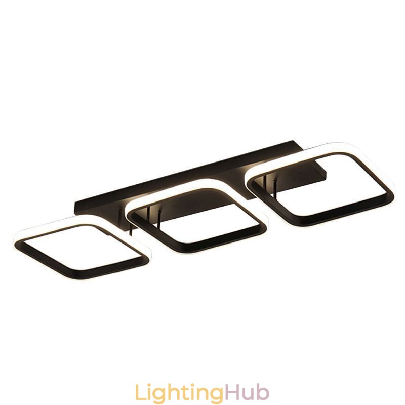 Modern Minimalist Flush Mount Acrylic Square Frame Ceiling Light