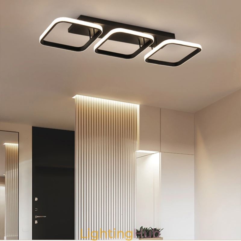 Modern Minimalist Flush Mount Acrylic Square Frame Ceiling Light