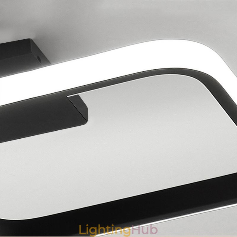 Modern Minimalist Flush Mount Acrylic Square Frame Ceiling Light