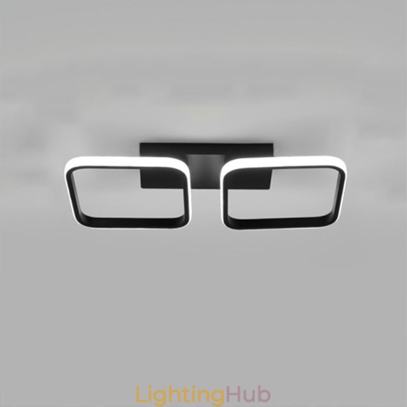 Modern Minimalist Flush Mount Acrylic Square Frame Ceiling Light