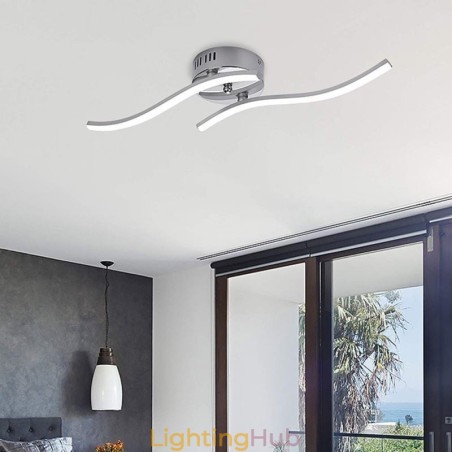 Modern Simple Flush Mount Acrylic Wave Shaped Ceiling Light Modern Simple Flush Mount Acrylic Wave Shaped Ceiling Light