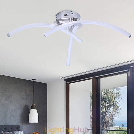Simple Flush Mount Arc Shaped Acrylic Cross Ceiling Light