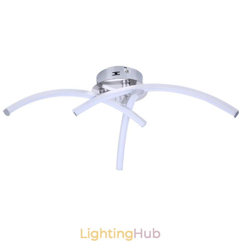 Simple Flush Mount Arc Shaped Acrylic Cross Ceiling Light