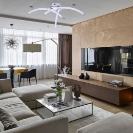 Simple Flush Mount Arc Shaped Acrylic Cross Ceiling Light