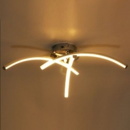 Simple Flush Mount Arc Shaped Acrylic Cross Ceiling Light