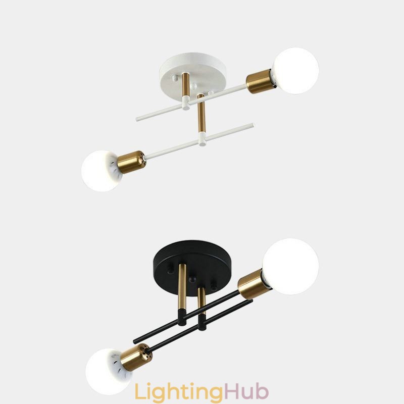 Simple Magic Beans Flush Mount Crossed Ceiling Light