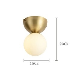 Nordic Brass Mini Flush Mount Ceiling Light Foyer Lighting