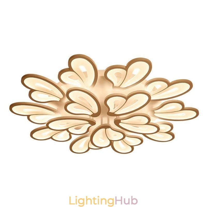 Modern Simple Flush Mount Acrylic Petal Shape Ceiling Light