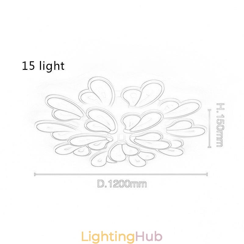Modern Simple Flush Mount Acrylic Petal Shape Ceiling Light