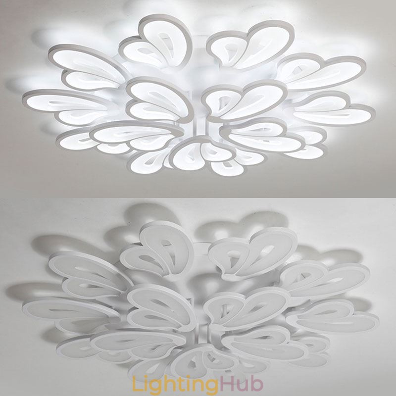 Modern Simple Flush Mount Acrylic Petal Shape Ceiling Light