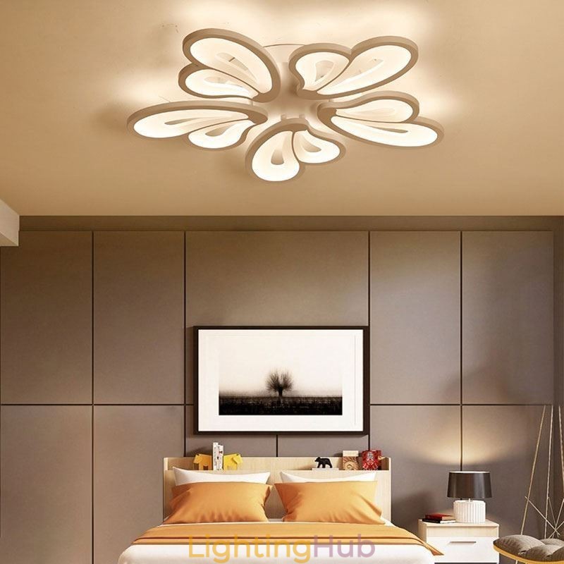 Modern Simple Flush Mount Acrylic Petal Shape Ceiling Light
