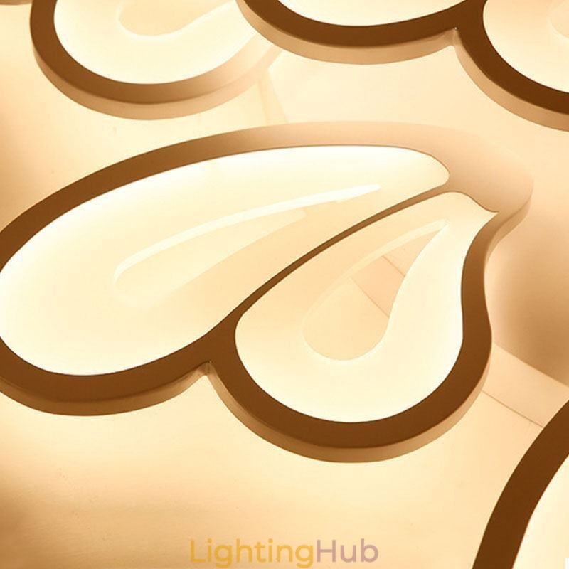 Modern Simple Flush Mount Acrylic Petal Shape Ceiling Light