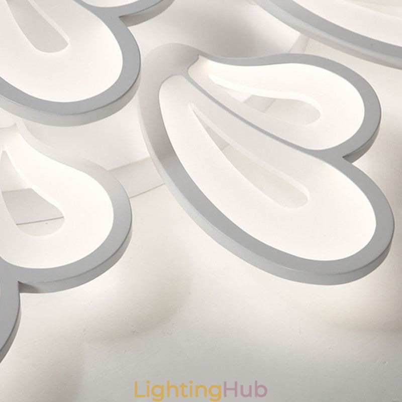 Modern Simple Flush Mount Acrylic Petal Shape Ceiling Light