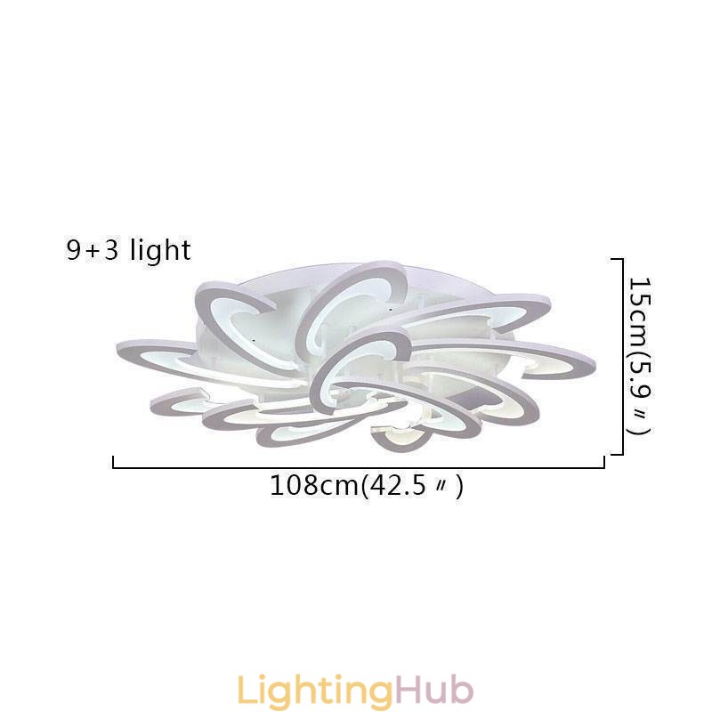 Modern Simple Flush Mount Acrylic Windmill Ceiling Light