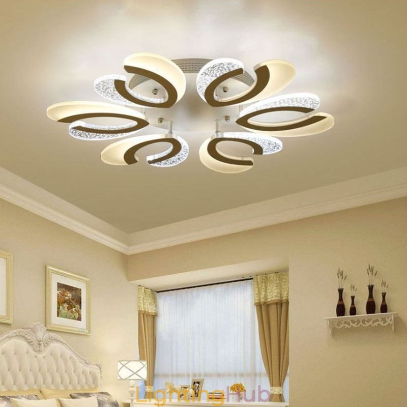 Modern Simple Flush Mount Acrylic Heart Shape Ceiling Light