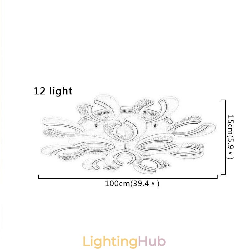 Modern Simple Flush Mount Acrylic Heart Shape Ceiling Light