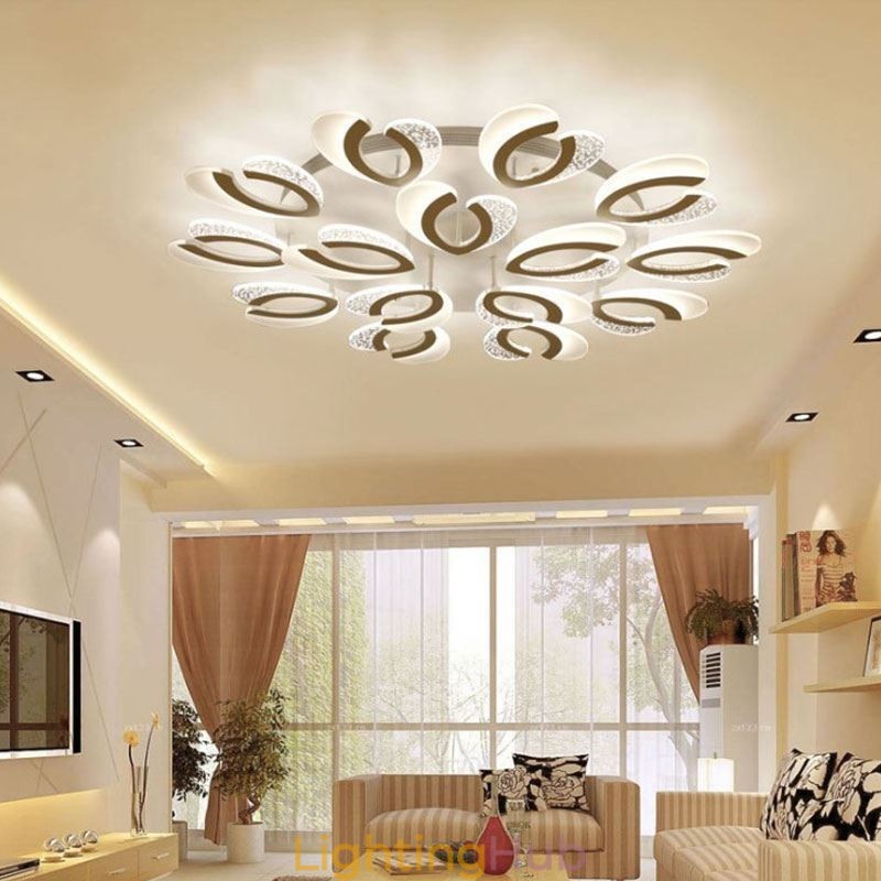 Modern Simple Flush Mount Acrylic Heart Shape Ceiling Light