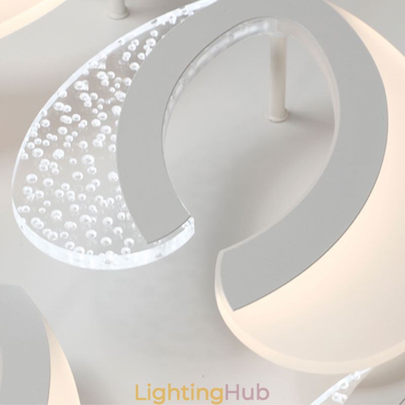 Modern Simple Flush Mount Acrylic Heart Shape Ceiling Light