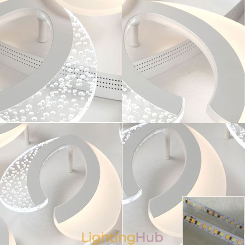 Modern Simple Flush Mount Acrylic Heart Shape Ceiling Light