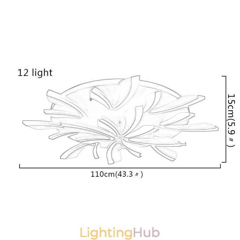 Modern Dandelion Flush Mount Simple Ceiling Light