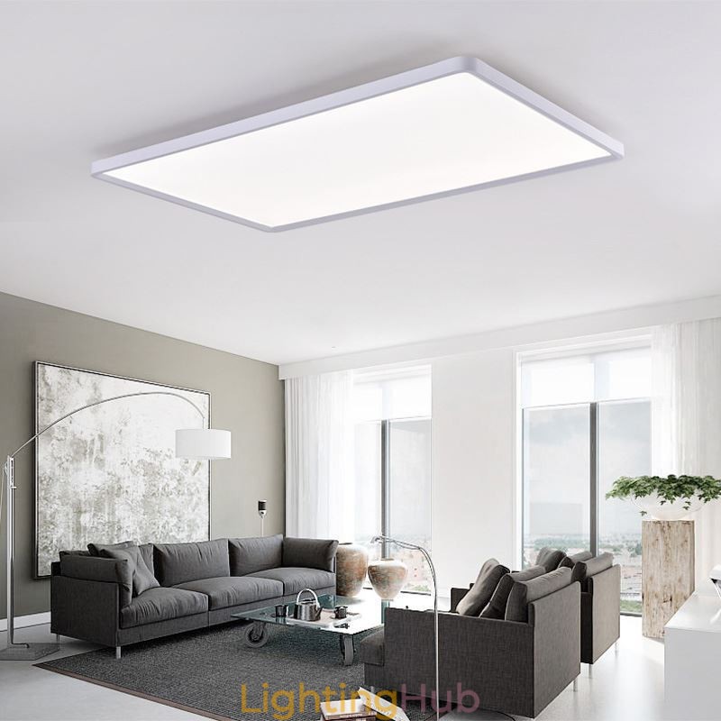 Nordic Panel Light Flush Mount Super Thin Lamp White Ceiling Light