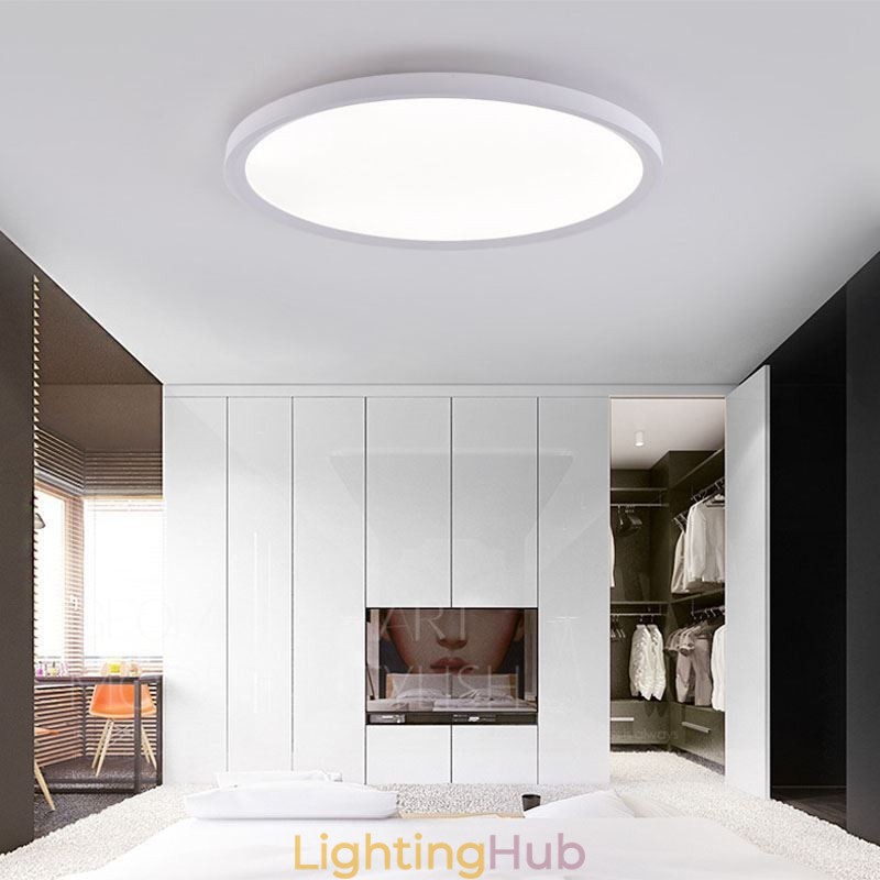 Nordic Round Flush Mount Super Thin Ceiling Light Aluminum Roung Lamp Lighting