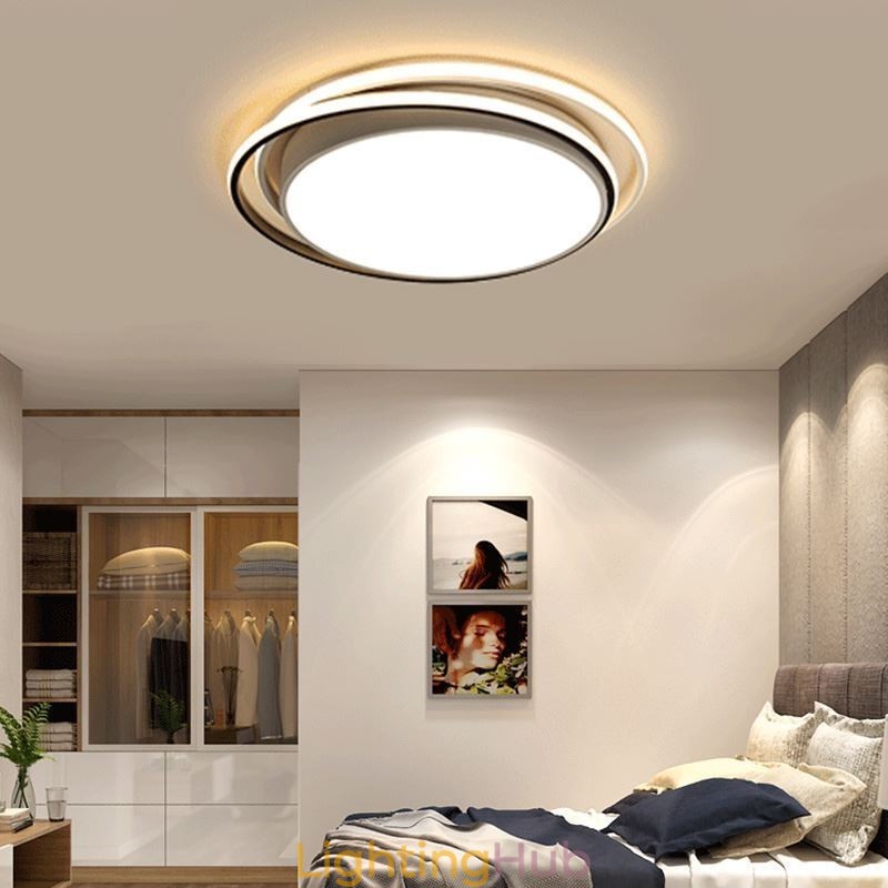 Modern Simple Flush Mount Geometric Ceiling Light Square Frame Lamp Light