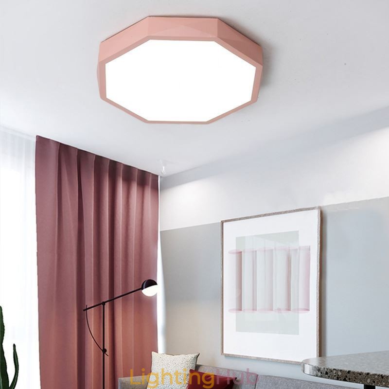 Modern Flush Mount Special Hexagon Design Ceiling Light Ultra Thin Lamp Light