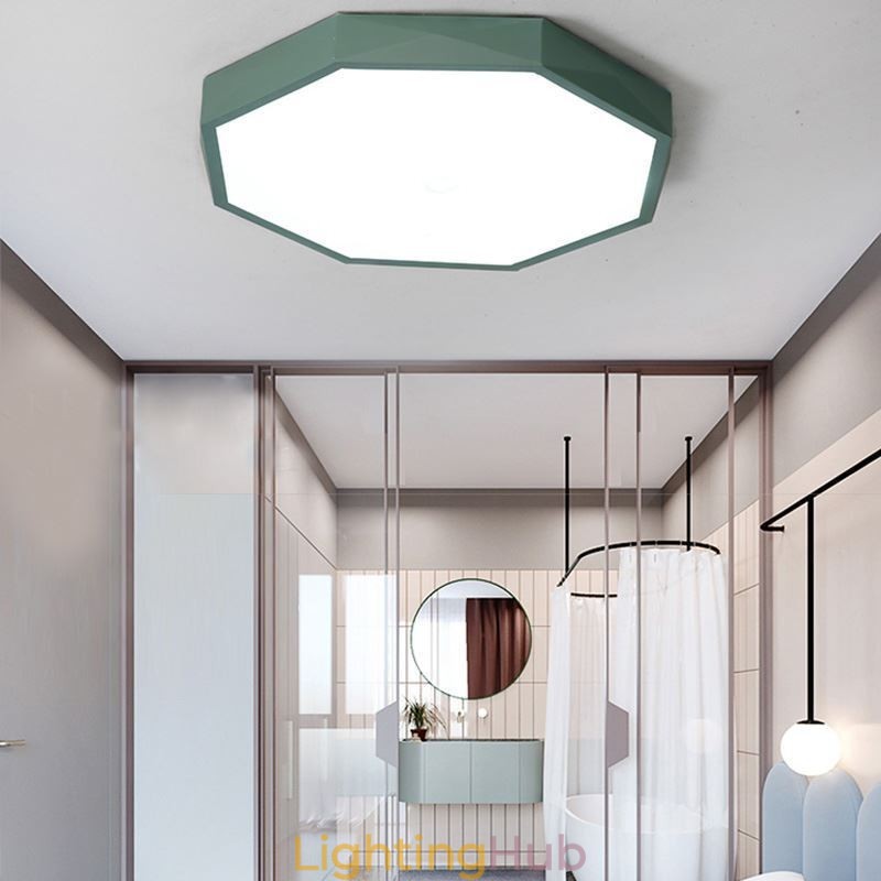 Modern Flush Mount Special Hexagon Design Ceiling Light Ultra Thin Lamp Light