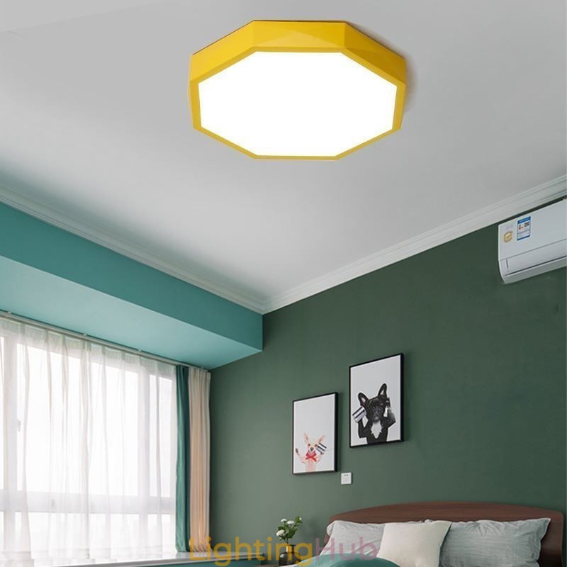 Modern Flush Mount Special Hexagon Design Ceiling Light Ultra Thin Lamp Light