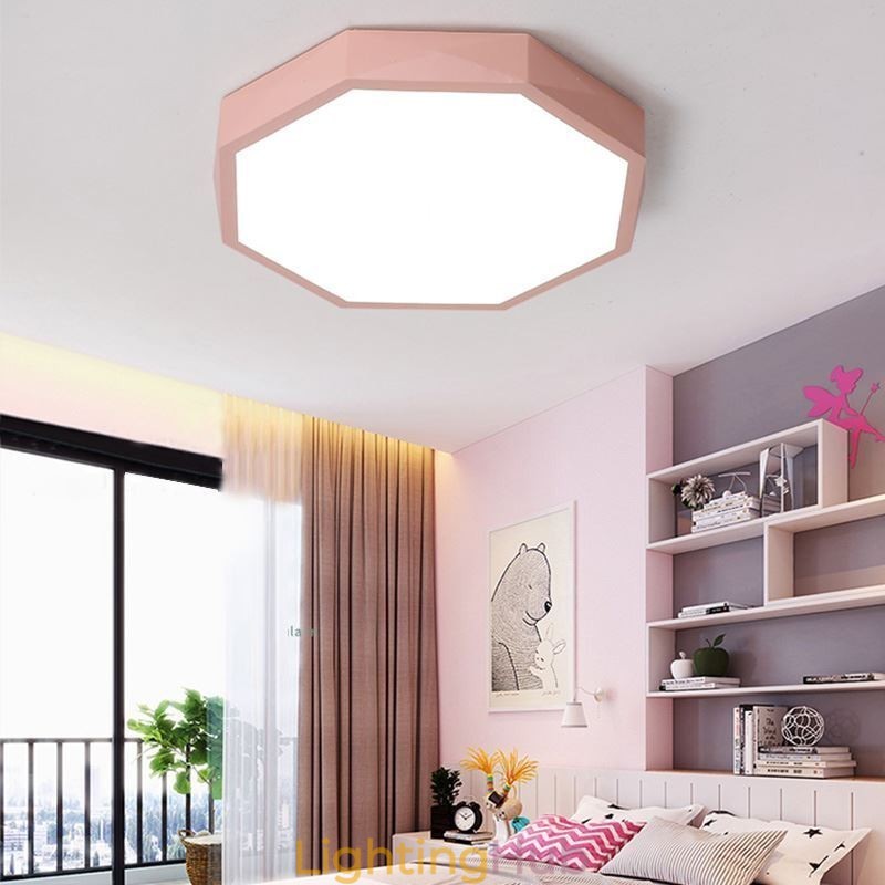 Modern Flush Mount Special Hexagon Design Ceiling Light Ultra Thin Lamp Light