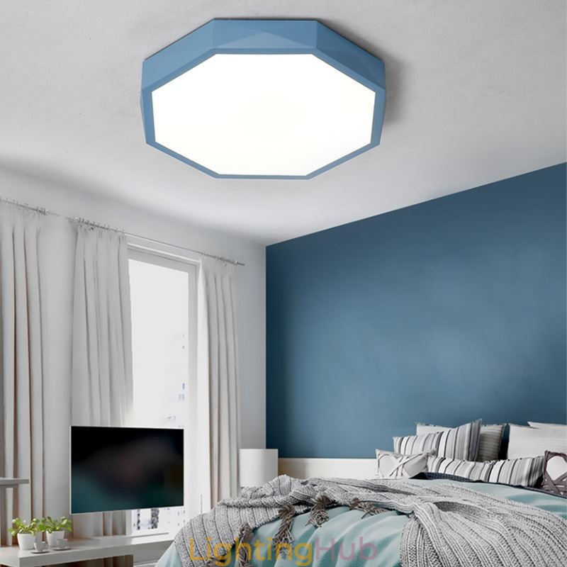 Modern Flush Mount Special Hexagon Design Ceiling Light Ultra Thin Lamp Light