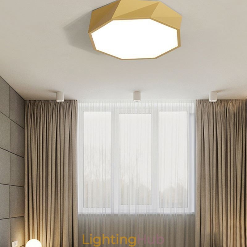 Modern Flush Mount Special Octagon Design Ceiling Light Ultra Thin Lamp Light