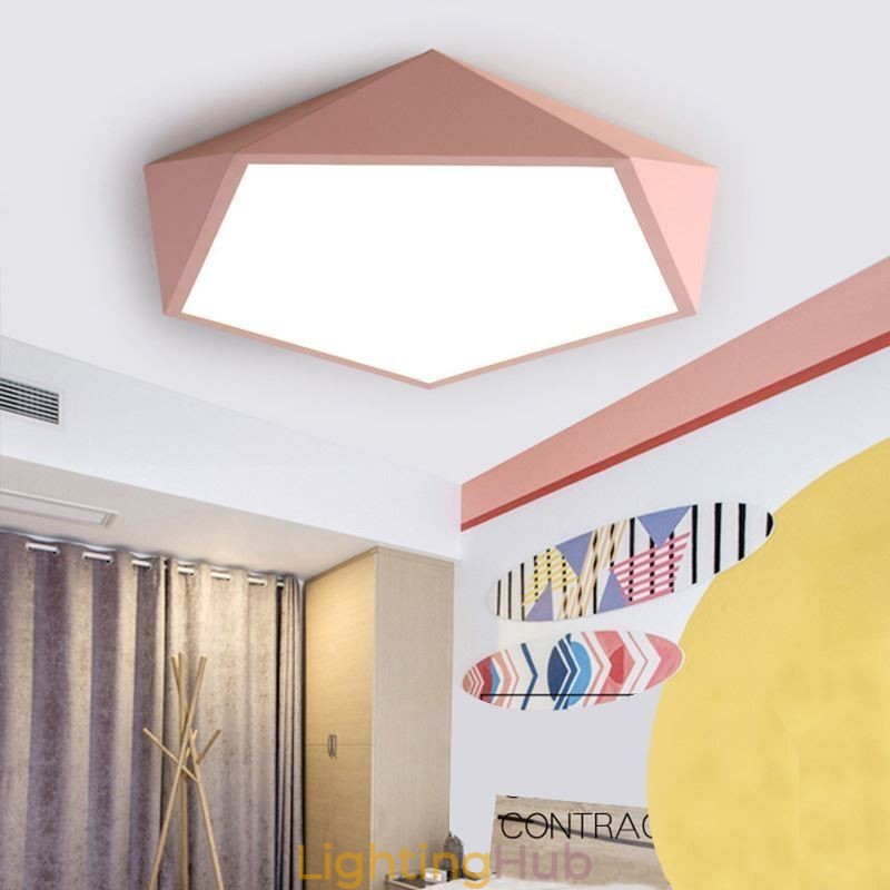 Modern Flush Mount Diamond Design Ceiling Light Ultra Thin Home Lighting Light