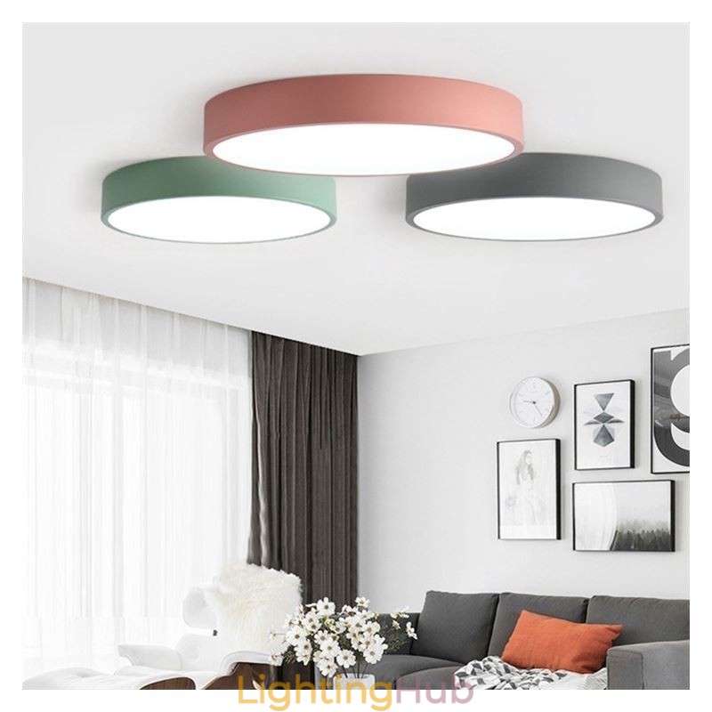 Contemporary Flush Mount Ultra Thin Ceiling Light Round Lamp Light