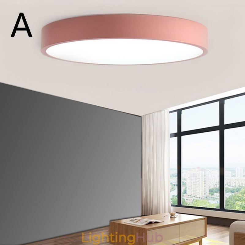Contemporary Flush Mount Ultra Thin Ceiling Light Round Lamp Light